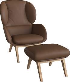 Ohrensessel FLEXLUX "Adria", braun
