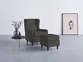 Ohrensessel HOME AFFAIRE "Rhada", grau