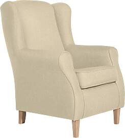Ohrensessel Lorris Beige Falchgewebe