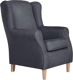 Ohrensessel Lorris Blaugrau Flachgewebe