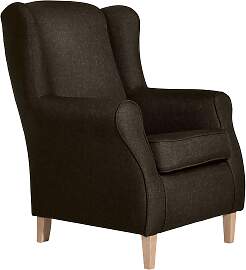 Ohrensessel Lorris Braun Flachgewebe