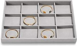 Oirlv Grau Mikrofaser Schmuck