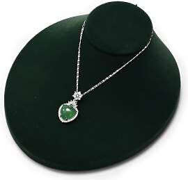 Oirlv Grün Samt Halskette Halter Büste Schmuck