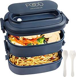 OITUGG Brotdose 2 Etagen, 54.55 oz Lunchbox für