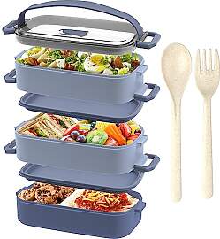 OITUGG Brotdose - 3 Etagen Lunchbox für