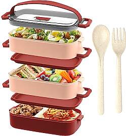 OITUGG Brotdose - 3 Etagen Lunchbox für