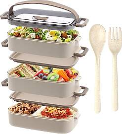 OITUGG Brotdose - 3 Etagen Lunchbox für