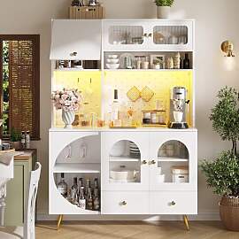 Ojjxh Küchenschrank Hochschrank mit LED und