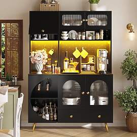Ojjxh Küchenschrank Hochschrank mit LED und