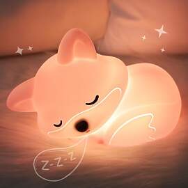 Okayera Fox Lampe, Squishy Fox Silikonlampe für