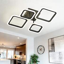 OKELI Moderne LED-Einbauleuchten, 24 W schwarze
