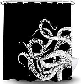 Oktopus-Dekor-Duschvorhang für Badezimmer,