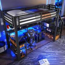 okwish Hochbett 90x200 Gamingbett mit