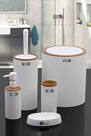 Okyanus Home Badezimmerset - Modernes Holz-Optik