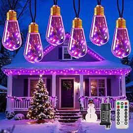 Ollny 8M Lichterkette Deko Outdoor, mit 16 S17