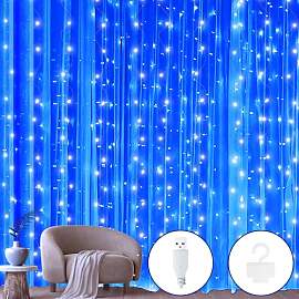 Ollny LED Lichtervorhang 2x2m, 200 LEDs