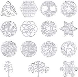 OLYCRAFT 15Stk Rune Aufkleber Geometrie Pyramide