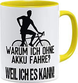 OM3® lustige Fahrrad Kaffee-Tasse mit Spruch -