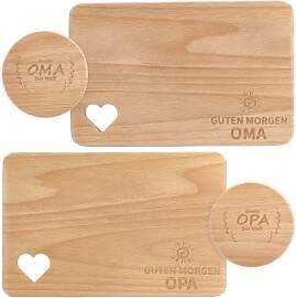Oma und Opa Geschenke Frühstücksbrettchen