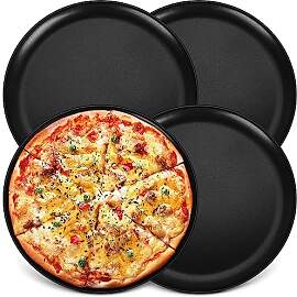 Onader Pizzablech 4er Set, 30cm Rund Pizzaform