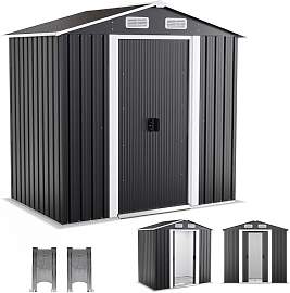 ONBEST Premium Metall Gerätehaus mit Fundament