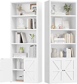 oneinmil Bücherregal, Bücherregal Weiß mit 2