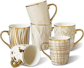 ONEMORE Kaffeetassen, 530 ml, vergoldete