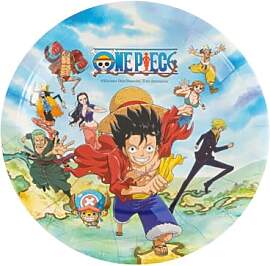 One Piece Pappteller, 23 cm, mehrfarbig, 8 Stück
