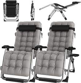 ONKBOITE 2er Set Sonnenliege klappbar Liegestuhl