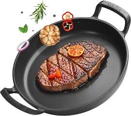 Onlyfire Gusseisenpfanne, Gußpfanne mit Griff,