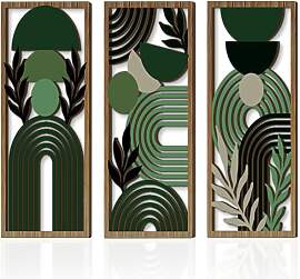 Onperpoe 3 Stück Boho Abstrakte Wandkunst, Mid