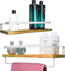 ONYXONE® 2er Set Wandregal Holz aus Kiefer