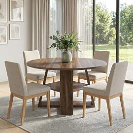 OOFAYJIA Esstisch Ausziehbar, Runder