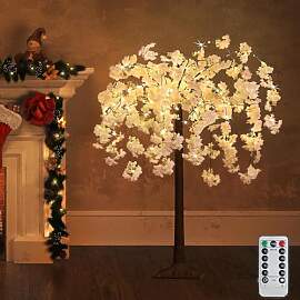 OOWOKS Beleuchteter Kirschblütenbaum 180cm, LED