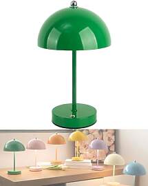 OOWOKS Pilz Tischleuchte Akku Dimmbare Tischlampe