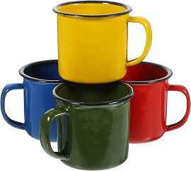 Operitacx Emaille Becher 4Er Set 100Ml Bunte