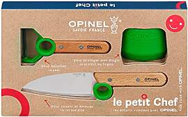 Opinel Coffret le petit chef bois vert, 3-teilig,