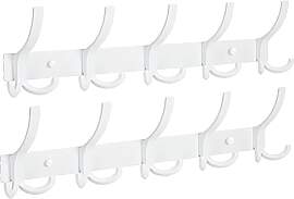 Optish 2 Stück Garderobenhaken mit 15 Haken,