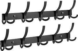 Optish 2 Stück Garderobenhaken mit 15 Haken,