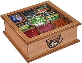 Optyuwah Teebox, Tee Aufbewahrungsbox aus Holz mit 