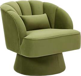 OPULENTHOME Drehbarer Sessel mit Samt Sitzkissen