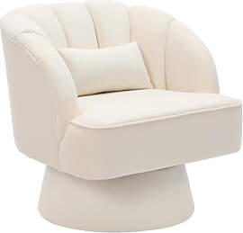 OPULENTHOME Drehbarer Sessel mit Samt Sitzkissen