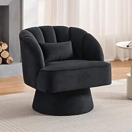 OPULENTHOME Moderner Drehsessel, 360 Grad Samt