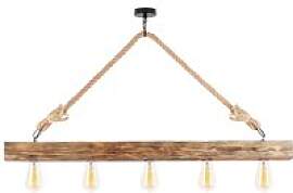 Opviq Deckenleuchte Erebos natur Holz B/H/T/L: ca. 