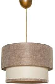 Opviq Pendelleuchte beige creme Stoff B/H/T/L/D: