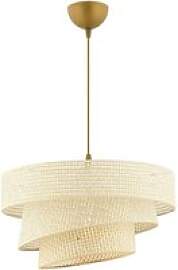 Opviq Pendelleuchte Couper creme Baumwolle Metall