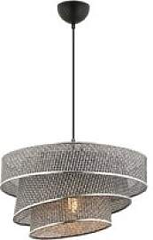 Opviq Pendelleuchte Couper grau Baumwolle Metall