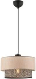 Opviq Pendelleuchte Echo grau beige Baumwolle