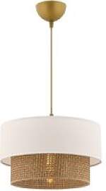 Opviq Pendelleuchte Echo weiß beige Baumwolle