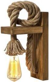 Opviq Wandleuchte Erebos braun gold Holz B/H/T/L: